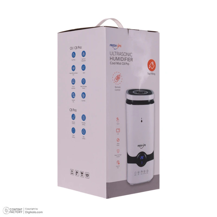 دستگاه بخارساز سرد 4 لیتری - C8 pro - Fresh life